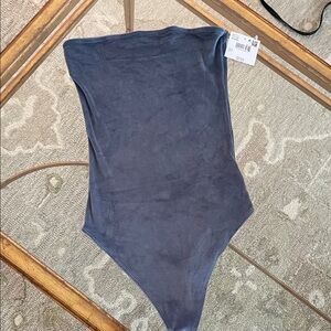 American Eagle  Blue velvet strapless bodysuit NWT SIZE S